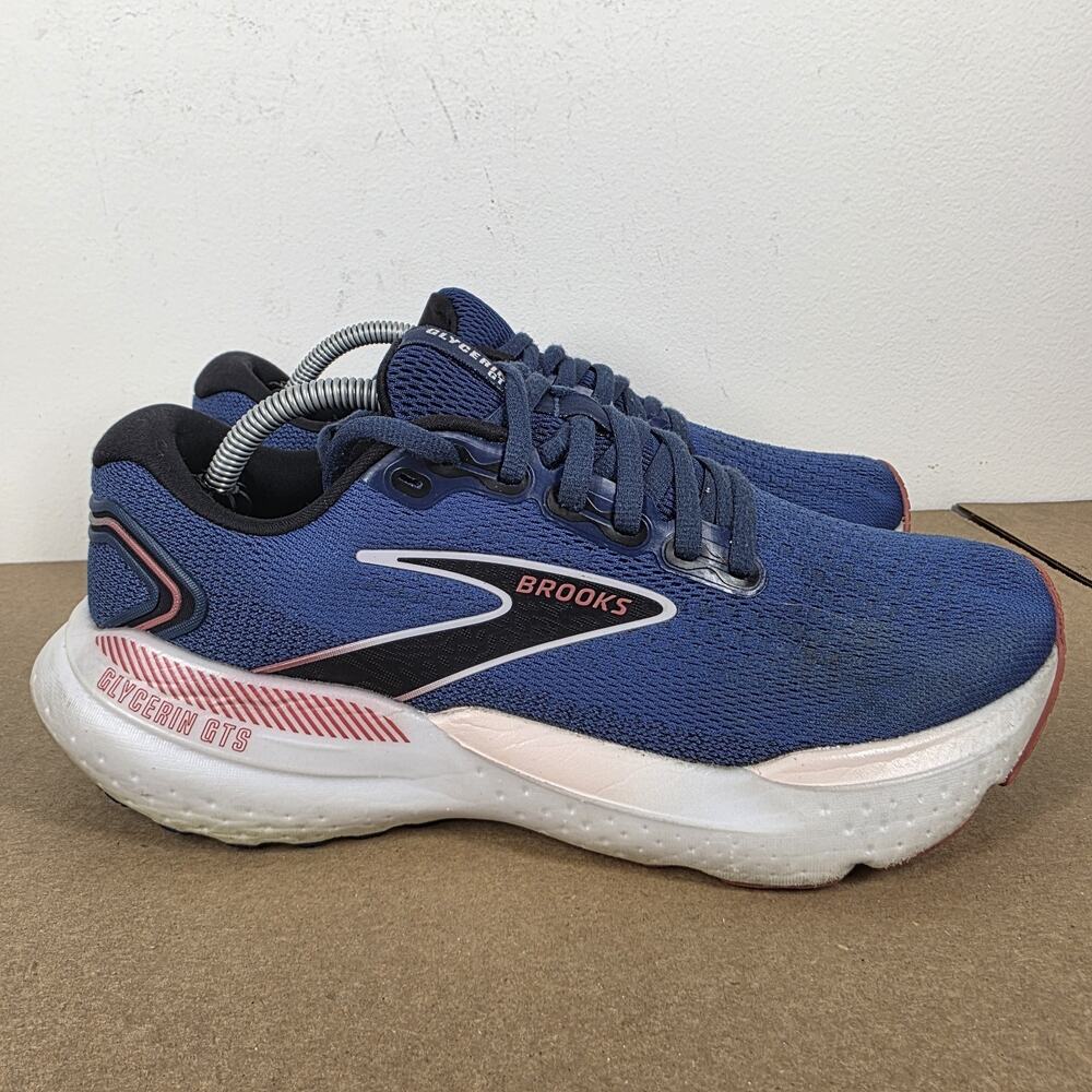 Brooks Glycerin 21 Blue Icy Pink Womens Blue Size 9 Running Shoes 1204091B496